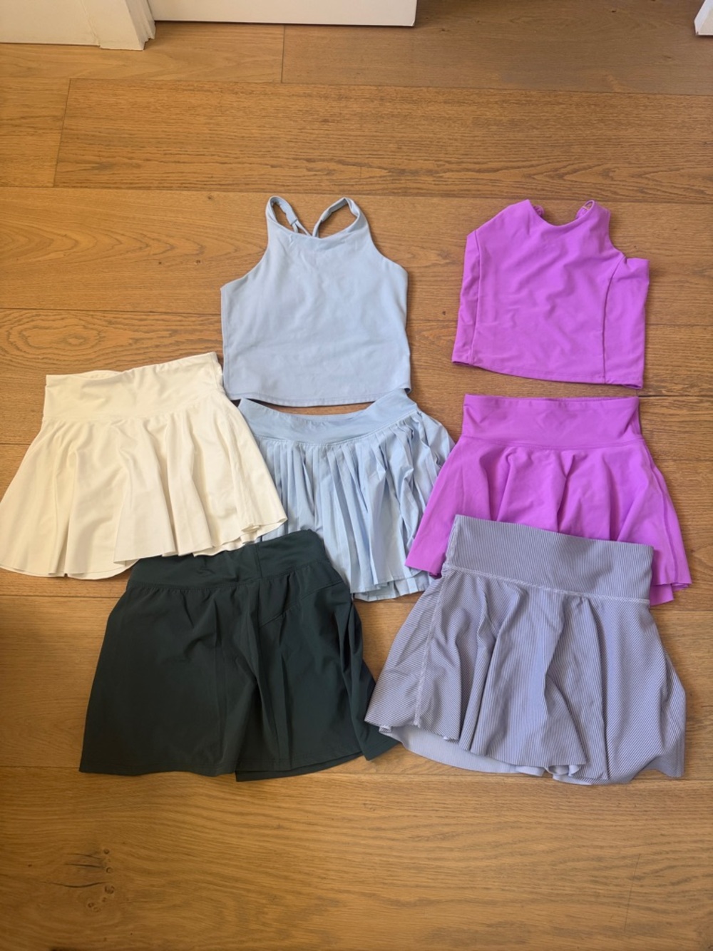 7 Piece Girls' Old Navy and Target Athletic Skort Tennis Sets
